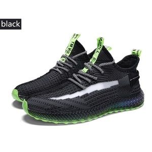 men’s fly woven transparent sport shoes